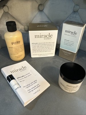 Philosophy Miracle Worker Big Lot Anti Aging Solution Cream Pads + Purity NEW!