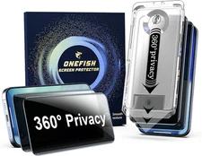 Screen Protector Privacy Compatible with Iphone 17 Pro Max 2 Pack 4 Way 360ｰ Ant