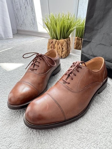 Men Clarks Heels Brown Leather 41 #79WZ
