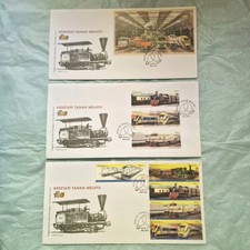 2010 Malaysian First Day Cover set: Transport - Trains ( Melaka 22.06.2010 )