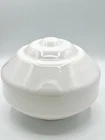 Antique Architectural School House Milk Glass Ceiling Light Globe Art Deco MCM