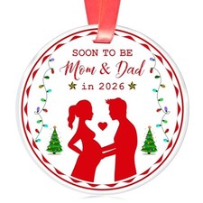 Soon to Be Mom  Dad in 2026 Christmas Ornaments - Expecting Baby Ornament