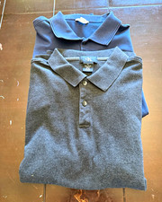 Calvin Klein Men's Solid Blue Short Sleeve Collared Polo Shirt Size M