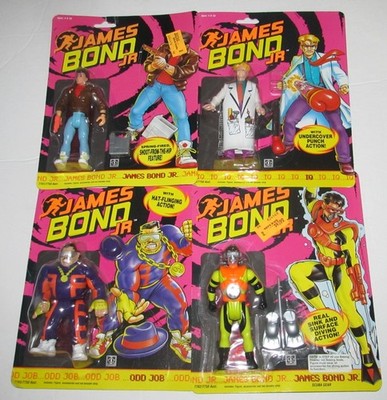 James Bond Jr. Action Figures Lot Of 4, James-IQ--ODD JOB-Scuba Jr.  Sealed 1991