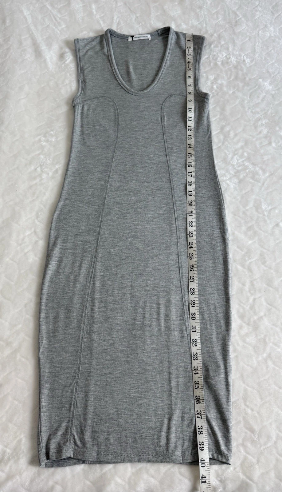 Abito midi bodycon grigio erica donna Alexander Wang taglia S nuovo senza etichette