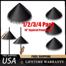 Squirrel Baffle for Bird Feeder Poles,19inch Serrated Squirrel Baffle Shield Lot