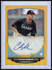 2013 Bowman Chrome Draft Picks Colin Moran Auto Gold Refractors /50 Marlins