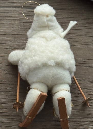 2 figuras vintage de Papá Noel/muñeco de nieve con bastones adorno de Navidad - Imagen 7 de 20