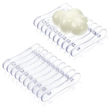 Plastic Soap Saver Dish, Bar Soap Holder For Shower Restaurant, Clear