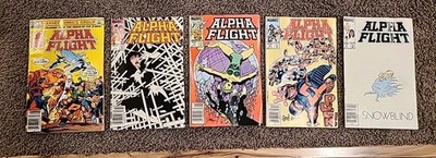 1st Issue Alpha Flight 1983 Marvel Comics #1, #3, #4, #5, #6  Snowblind Lot of 5