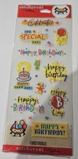 Hallmark Stickeroni Stickers  1 sheets Happy Birthday Celebrate