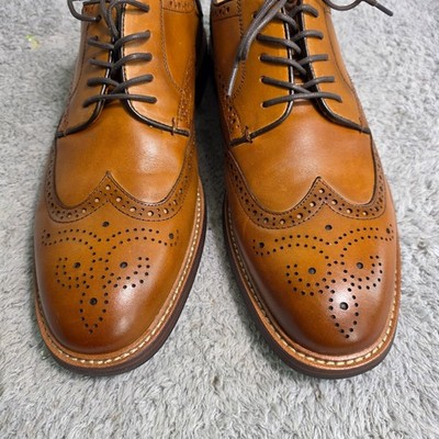 Florsheim Wingtip Oxford Cognac Tan Leather Brogue Dress  display picture 1