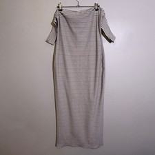 Urban Outfitters, off shoulder midi fitted stripped dress, women's XL 