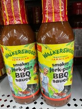 Salsa barbacoa Walkerswood Smokey Jerk Pan 12 oz (paquete de 2) marinado jamaicano Jerk