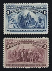 CKStamps: US Stamps Collection Scott#230 231 1c 2c Columbian Mint NH OG