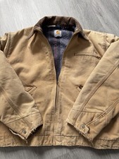 Vintage 90s Carhartt Detroit Jacket Tan Mens ...