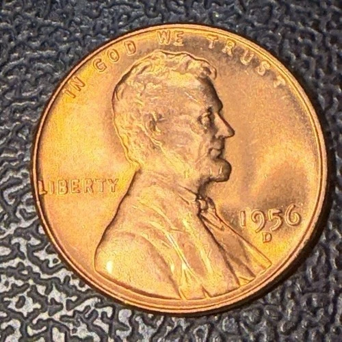 1956-D Lincoln Wheat Cent Penny Uncirculated Denver Mint US 1C Coin