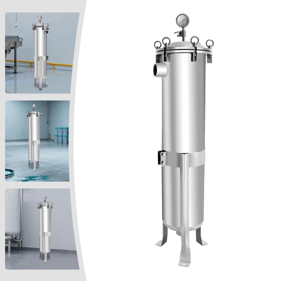 PRM #2 304 SS Bag Filter Housing 2" NPT Inlet Side and Bottom Dual Port Outlet - Image 2 of 4