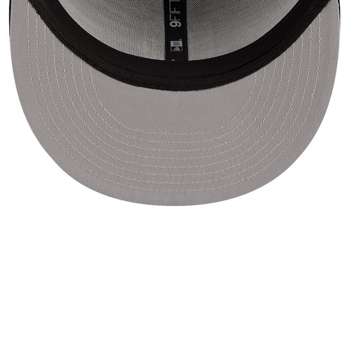 Men's New Era Black Chicago Bulls Meshback 9FIFTY Snapback Hat - Picture 5 of 6