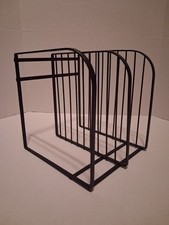 Black Metal Record Album Rack Holder Tabletop Vinyl Storage Vintage 1