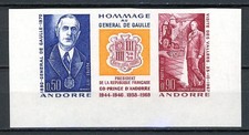 DP-4 Andorre N° 225a ** NON DENTELE à 10 % de la cote.   A saisir !!!