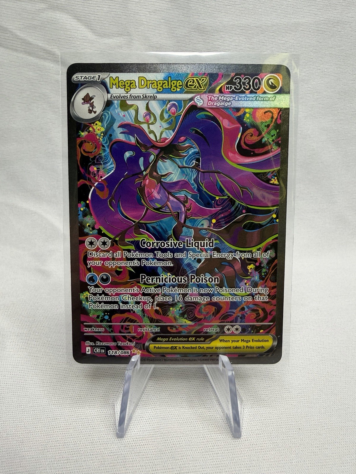 Mega Dragalge ex 118/086 Pokémon TCG Chaos Rising Special Illustration Rare Card