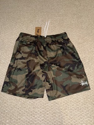 Stussy Basic Mesh Shorts 112335 Woodland Camo Size Large NWT | eBay