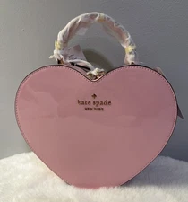 New Kate Spade Love Shack Heart Crossbody Top Handle Bag Pink Tea Rose