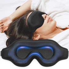 Weighted Eye Mask for Sleeping, 3D Contoured Sleep Mask Blackout with Adjusta...