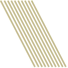 10 Pieces 3mm Brass Round Rods, Sutemribor Brass Solid Round Rod Lathe Bar Stock