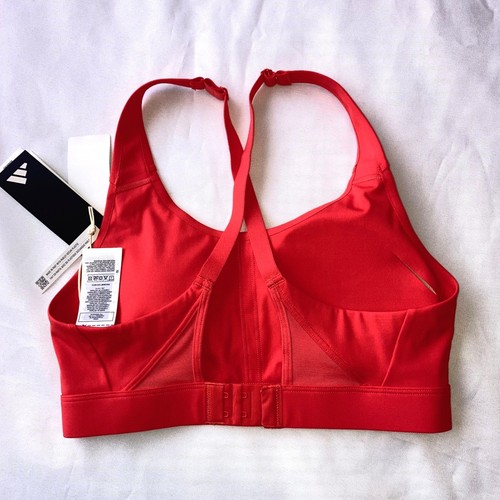 ADIDAS AeroReady Ultimate Run Medium Support Bra Small A-C Bright Red NWT - Picture 7 of 11