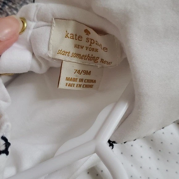 Kate Spade Baby Girls Bodysuit And Overall Set Sz9m - Image 4 of 4