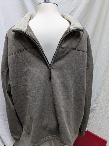 Cabela's Men's XXL Olive Green WindRiver Brand 1/4 Zip Pullover Fleece - Picture 3 of 7