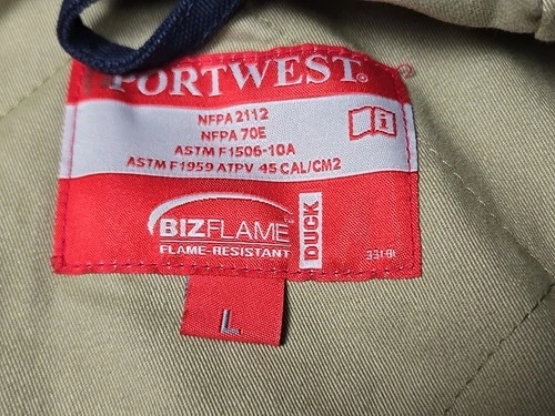 Portwest Bizflame L Jacket NFPA2112 ARC 4 Fire Resistant Hoodie Duck Cotton BL image 15