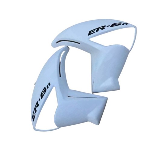White Front Side Radiator Cover Panel Fairing For 2009-2011 KAWASAKI ER-6N - Picture 2 of 2