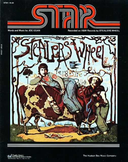 STEALERS WHEEL STAR SHEET MUSIC PIANO/VOCAL/GUITAR/CHORDS VERY RARE