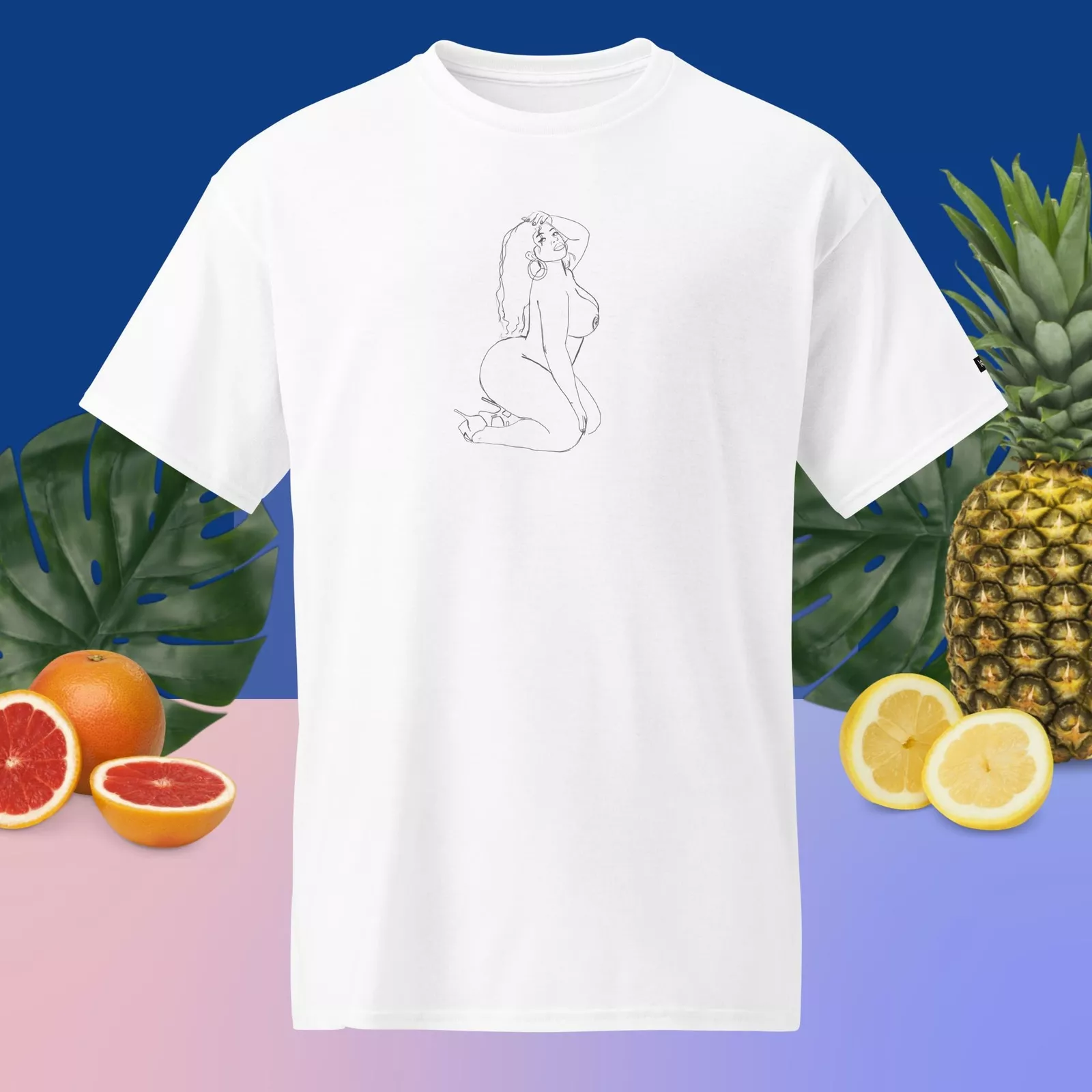 T shirt pop art contemporain croquis AceLoverTheStyleGawd patineur surf, suprême 