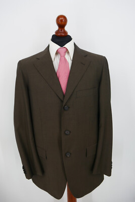 Raffaele Caruso Sakko Gr.52 Schurwolle Mohair Dunkel Bronze absoluter Top Zust.