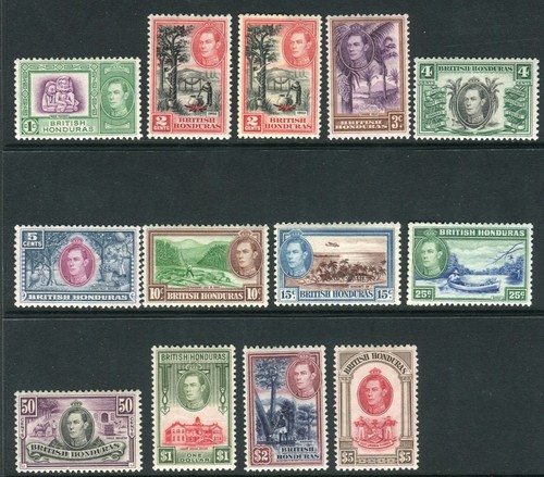 british honduras-1938 a lightly mounted mint set including sg