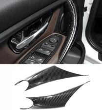 2x Carbon Fiber Inner Door Handle Pull Cover For BMW 3 4 Series F30 F35 2012-18