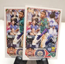 Julio Rodriguez SP Lights Necklace 2023 Topps Holiday Rookie AS RARE + Base!!!