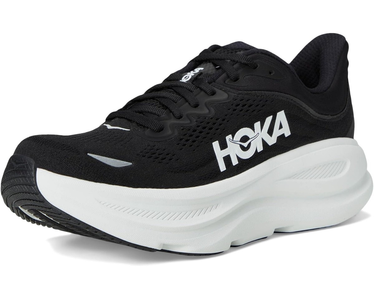 HOKA　ボンダイ9　エクストラワイド Men's HOKA Bondi 9 | Black White | EXTRA WIDE (4E) Sizes | NEW W