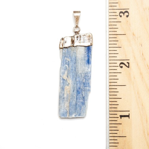 Natural Blue Kyanite Blade Crystal Silver Necklace Pendant Heal Gemstone Jewelry - Picture 7 of 10