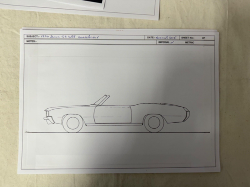 Buick GS 455 Convertible Brooklin Modelos 1970 BRK218 Patrón Dibujos y Notas - Imagen 5 de 13