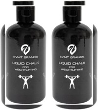 EVMT Brands Liquid Chalk, Mess-Free Gym Chalk for Weightlifting, White