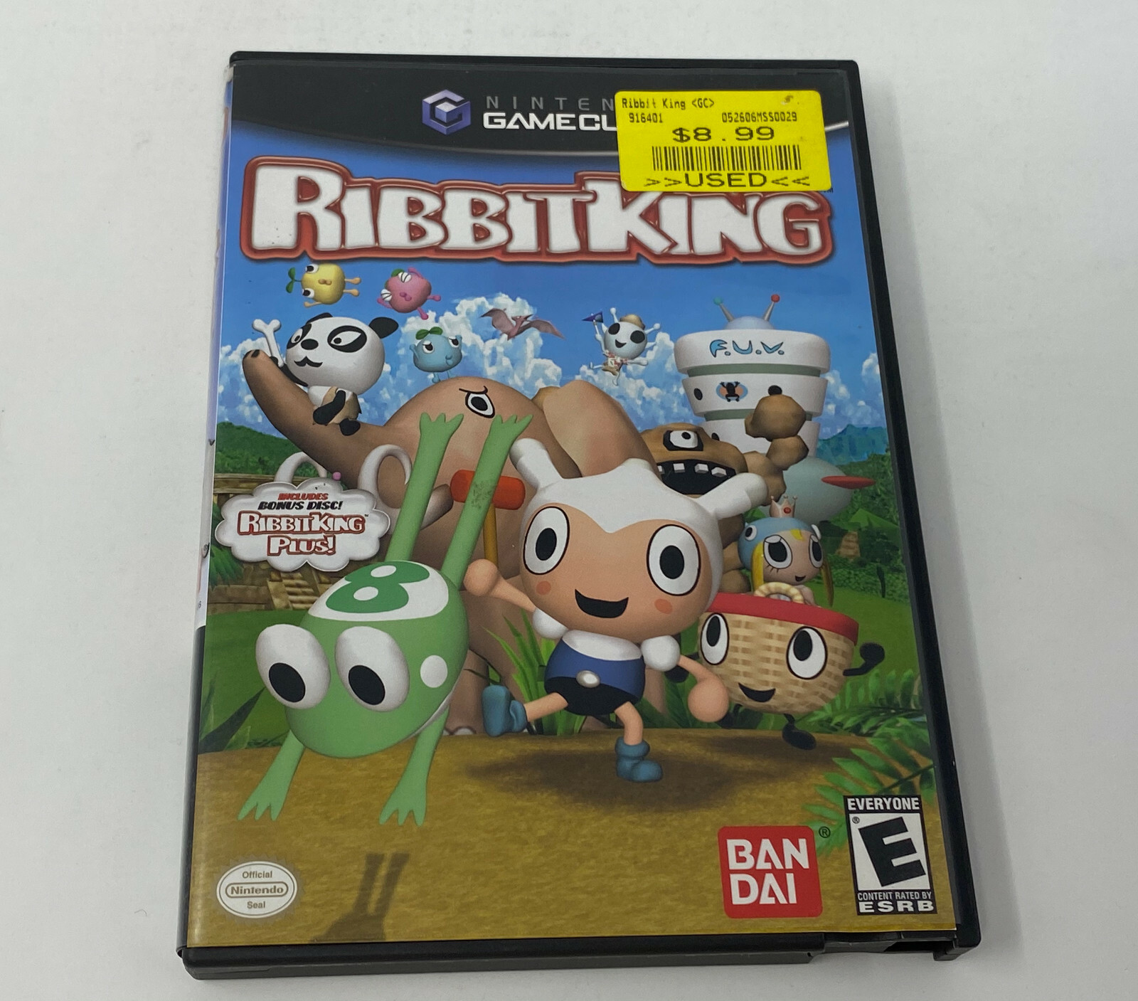 Ribbit King Nintendo GameCube Replacment Case, Insert, & Bonus Disc
