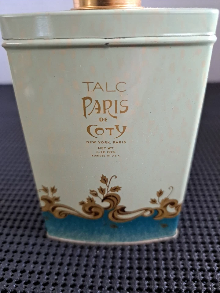 Estaño sellado vintage Paris De Coty Talc Paris nuevo en stock 3,7 oz Foto 2 de 4
