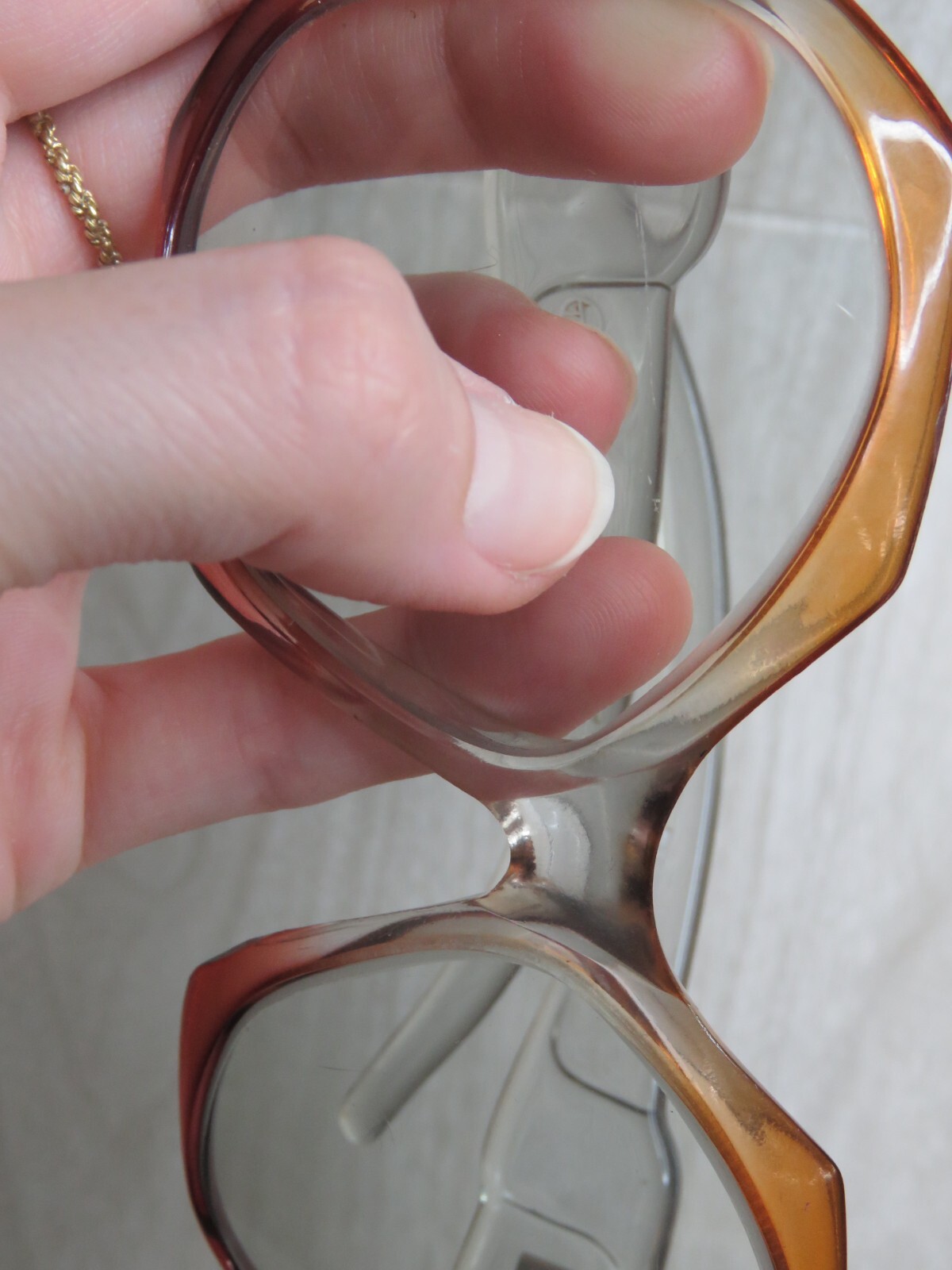 VTG Renauld Red Orange Gradient Octagonal Sunglas… - image 11