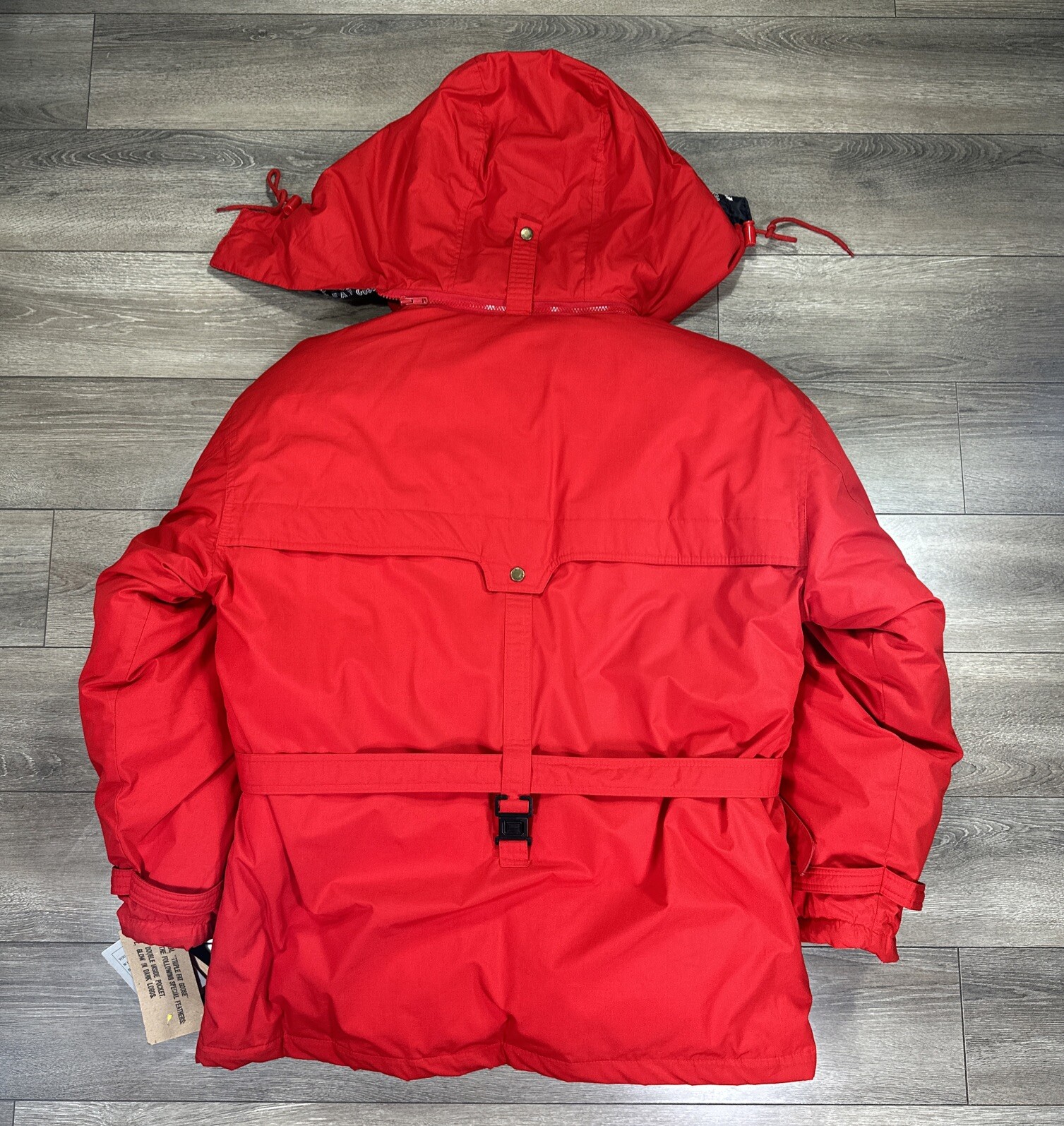 Vintage Triple Fat Goose Down Puffer Parka Jacket Sz Large Go Turbo