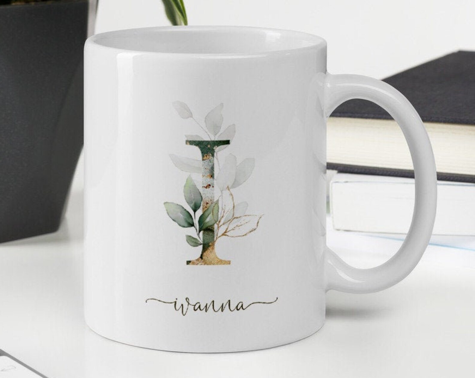 Initial & Name Personalize Mug For Woman Thank You Gift For Doctor Dentist R